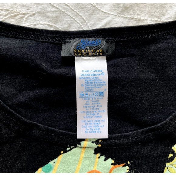 Christian Lacroix Black Vintage 90s Y2K Women's T-Shirt | Size M - Picture 3 of 5